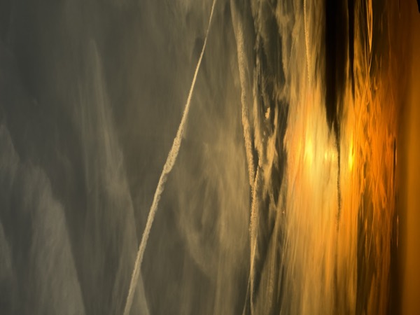 Cloud and amber light, seen from above