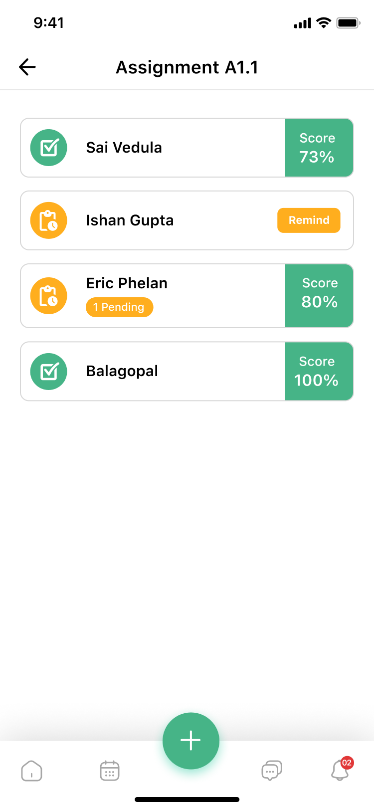 MioClass app screen